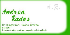 andrea rados business card